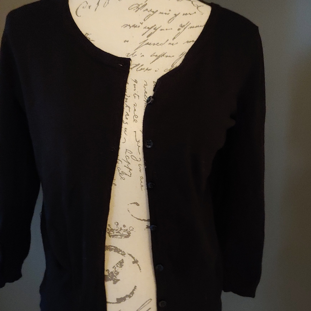 Maurices Black Button-Up Cardigan